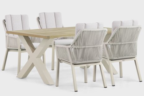 Lifestyle Verona/Cardiff 180 cm dining tuinset 5-delig