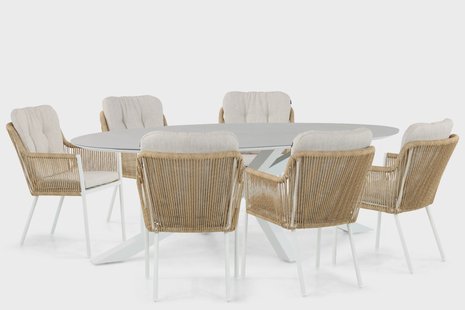 Hartman Cairo/Cervola 240 cm dining tuinset 7-delig