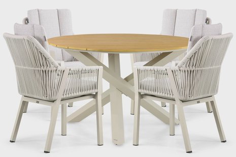 Lifestyle Verona/Ancona 125 cm dining tuinset 5-delig