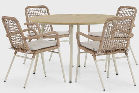 De Laan Catalone/Matale 125 cm dining tuinset 5-delig