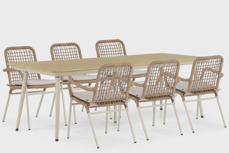 De Laan Catalone/Matale 240 cm dining tuinset 7-delig