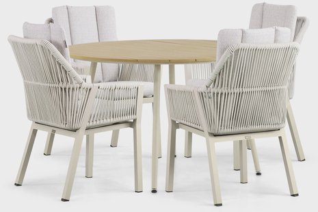 Lifestyle Verona/Matale 125 cm dining tuinset 5-delig