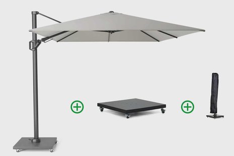 Platinum Challenger zweefparasol 3.5x2.6m T2 premium (incl. voet en hoes)
