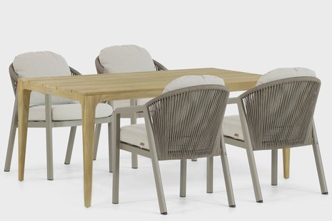 Santika Guss/Sentis 180 cm dining tuinset 5-delig