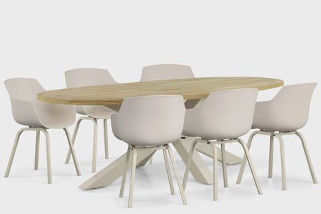 Lifestyle Salina/Brookline 240 cm dining tuinset 7-delig