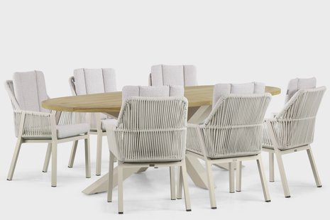 Lifestyle Verona/Brookline 240 cm dining tuinset 7-delig