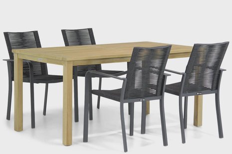 Santika Annisa/Weston 160 cm dining tuinset 5-delig