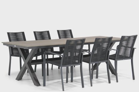Santika Annisa/Forest 240 cm dining tuinset 7-delig