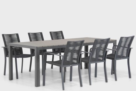 Santika Annisa/Young 217 cm dining tuinset 7-delig
