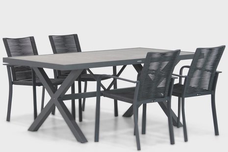 Santika Annisa/Crossley 185 cm dining tuinset 5-delig