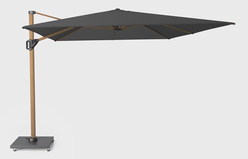 Platinum Challenger zweefparasol 4x3m T1 premium (excl. voet) faded black