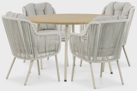 Santika Nanda/Matale 125 cm dining tuinset 5-delig