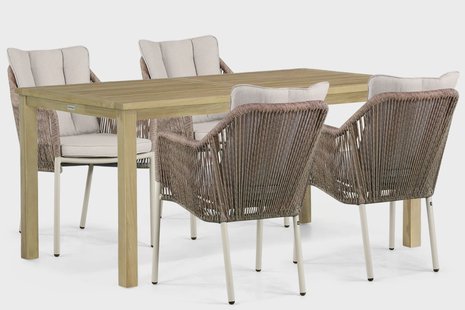 De Laan Marbella/Weston 160 cm dining tuinset 5-delig