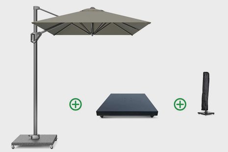 Platinum Voyager zweefparasol 3x2m T1 (incl. voet + hoes) taupe