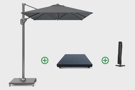 Platinum Voyager zweefparasol 3x2m T1 (incl. voet + hoes) antracite