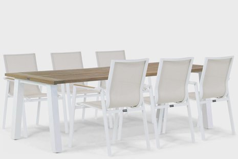 Lifestyle Fiora/Glasgow 240 cm dining tuinset 7-delig