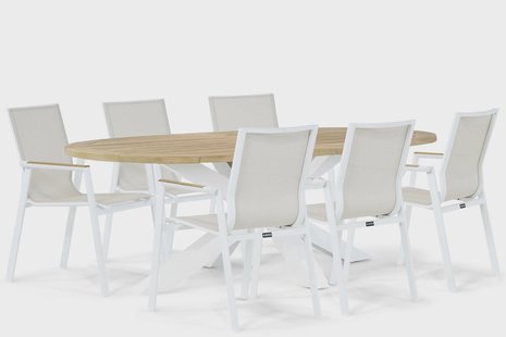 Lifestyle Fiora/Bradford 240 cm dining tuinset 7-delig