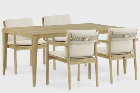 Santika Suka/Sentis 180 cm dining tuinset 5-delig