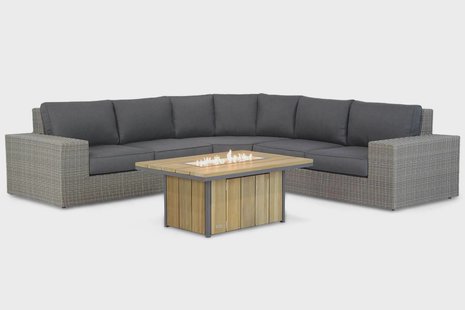 Garden Collections Oxford/Seaside 120 cm hoek loungeset 4-delig
