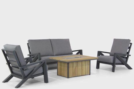 Santika Cinta/Seaside 120 cm stoel-bank loungeset 4-delig