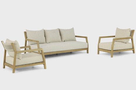 Santika Suka stoel-bank loungeset 3-delig