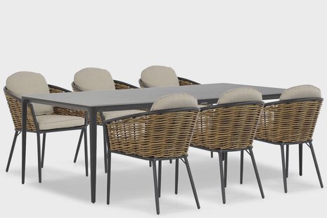 Lifestyle Nice/Gianna 240 cm dining tuinset 7-delig