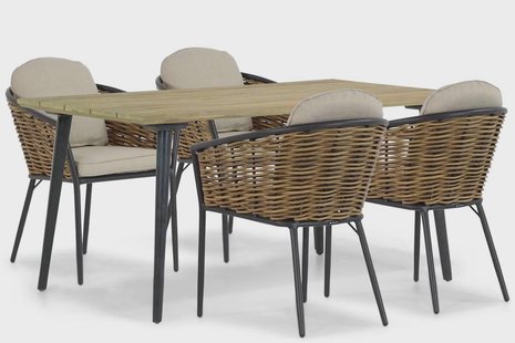 Lifestyle Nice/Montana 180 cm dining tuinset 5-delig
