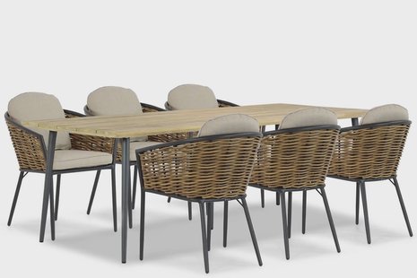 Lifestyle Nice/Montana 240 cm dining tuinset 7-delig