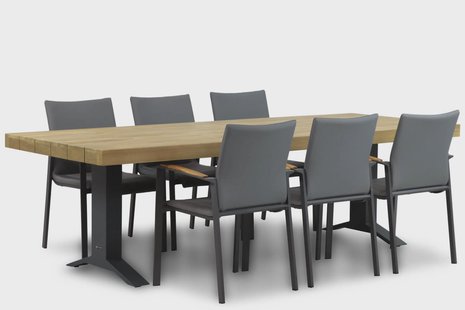 Lifestyle Brandon/Superior 260 cm dining tuinset 7-delig