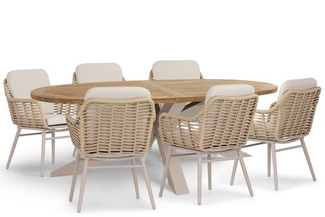 Coco Antoni/Brookline 240 cm dining tuinset 7-delig