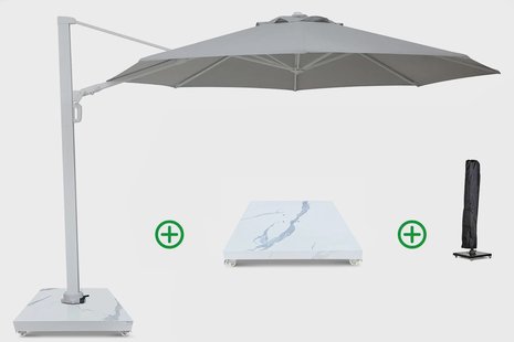 Camello Luna zweefparasol 3.5m S2 Excellent (incl. voet + hoes)