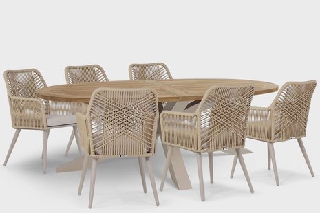 Coco Vedra/Brookline 240 cm dining tuinset 7-delig