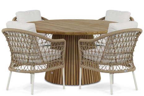 Coco Bali/Fungo 140 cm dining tuinset 5-delig