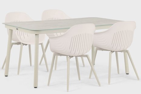 Lifestyle Lissabon/Tavano 160 cm dining tuinset 5-delig