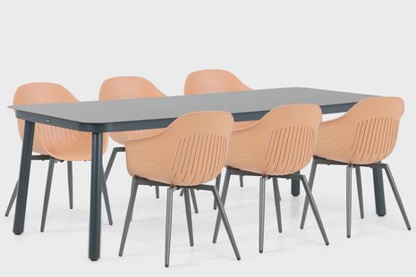 Lifestyle Lissabon/Tavano 220 cm dining tuinset 7-delig