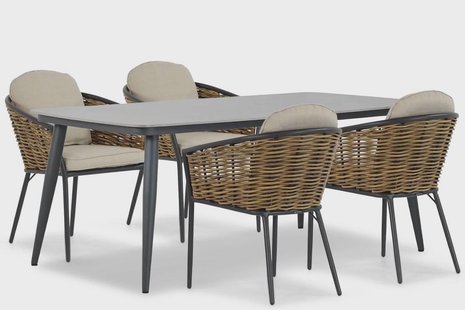 Lifestyle Nice/Vienna 180 cm dining tuinset 5-delig