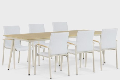 Lifestyle Brandon/Matale 240 cm dining tuinset 7-delig