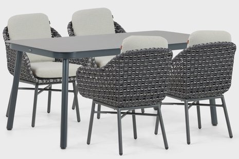 Santika Yovan/lifestyle Tavano 160 cm dining tuinset 5-delig