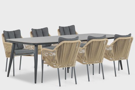 Lifestyle Marbella/Vienna 240 cm dining tuinset 7-delig