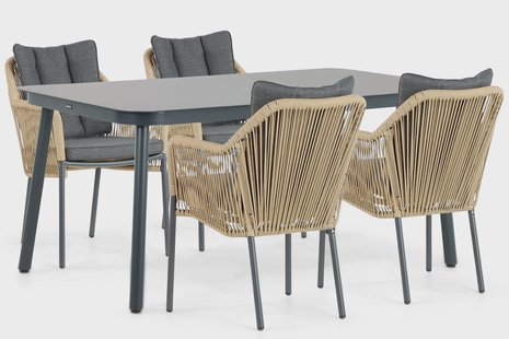 Lifestyle Marbella/Tavano 160 cm dining tuinset 5-delig