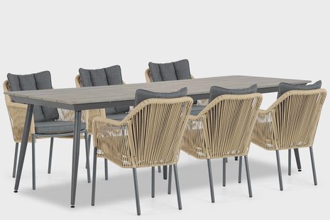 De Laan Marbella/Matale 240 cm dining tuinset 7-delig