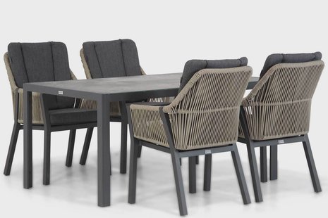 Lifestyle Verona/Varano 160 cm dining tuinset 5-delig