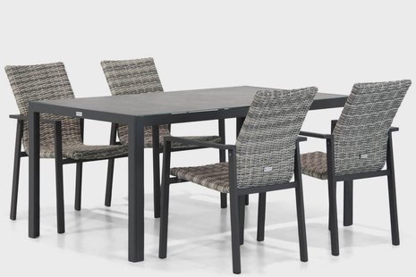 Lifestyle Upton/Varano 160 cm dining tuinset 5-delig
