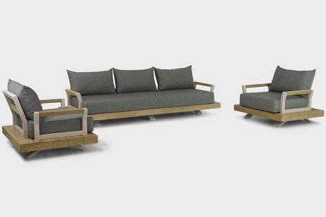 Santika Supreme stoel-bank loungeset 3-delig