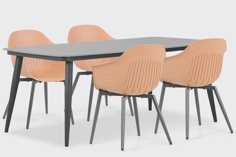 Lifestyle Lissabon/Vienna 180 cm dining tuinset 5-delig