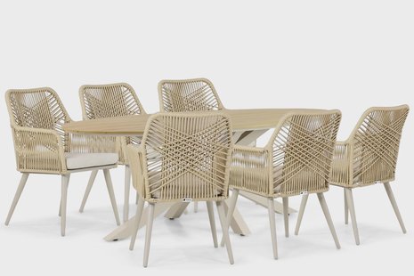 Coco Vedra/Matara 220 cm dining tuinset 7-delig