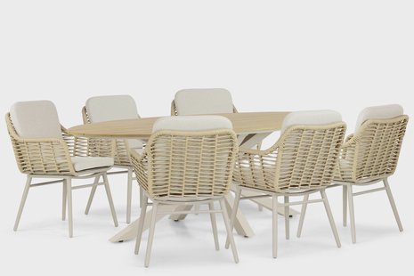 Coco Antoni/Matara 220 cm dining tuinset 7-delig
