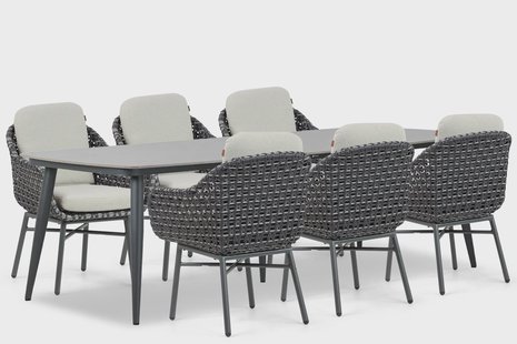 Santika Yovan/Vienna 240 cm dining tuinset 7-delig