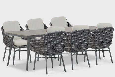 Santika Yovan/Matale 240 cm dining tuinset 7-delig
