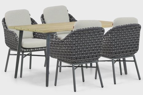 Santika Yovan/Montana 180 cm dining tuinset 5-delig